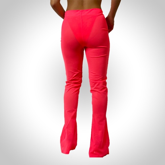 Neon Pink Mesh Flare with Diamante Track - Picture 2 of 5